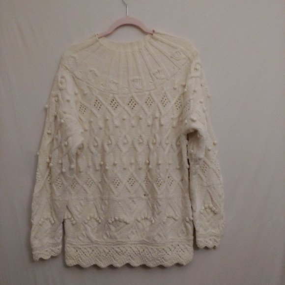 Express Sweaters - Express Tricot Handknitted Cable Knit Chunky Coastal Long Sleeve Sweater M